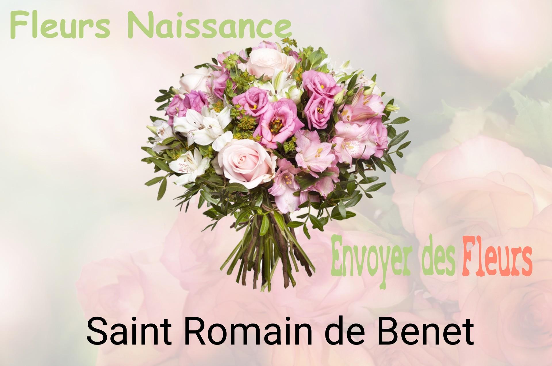 Bouquet de fleurs de naissance livré à Saint-Romain-de-Benet