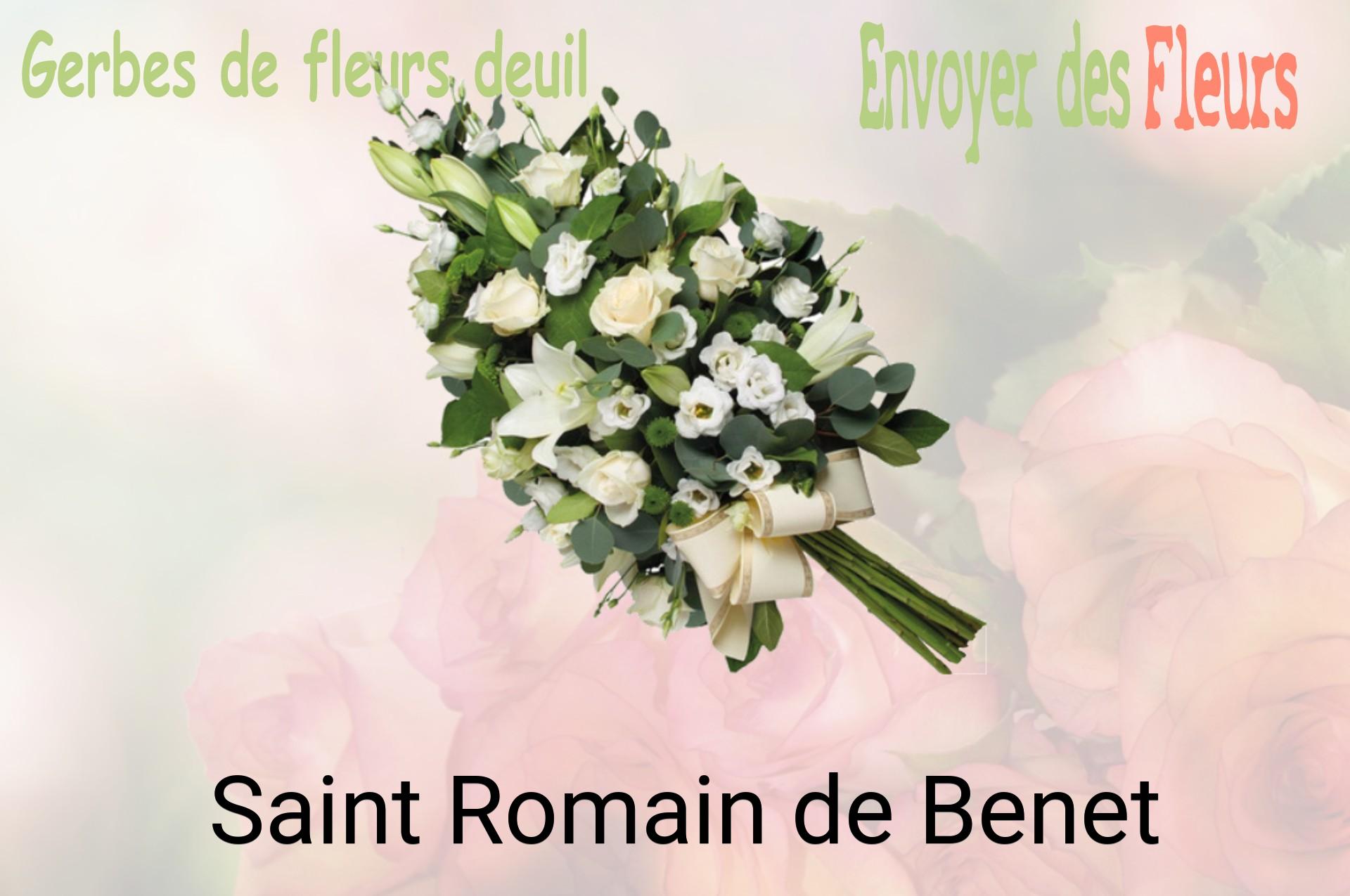 Gerbe de fleurs de deuil livrée à Saint-Romain-de-Benet